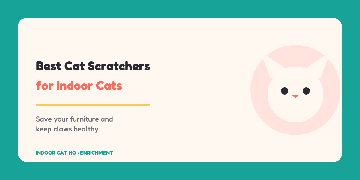 Indoor Cat HQ guide hero for Best Cat Scratchers for Indoor Cats, covering best cat scratchers for indoor cats