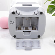 Compact swirl cat feeder hopper detail