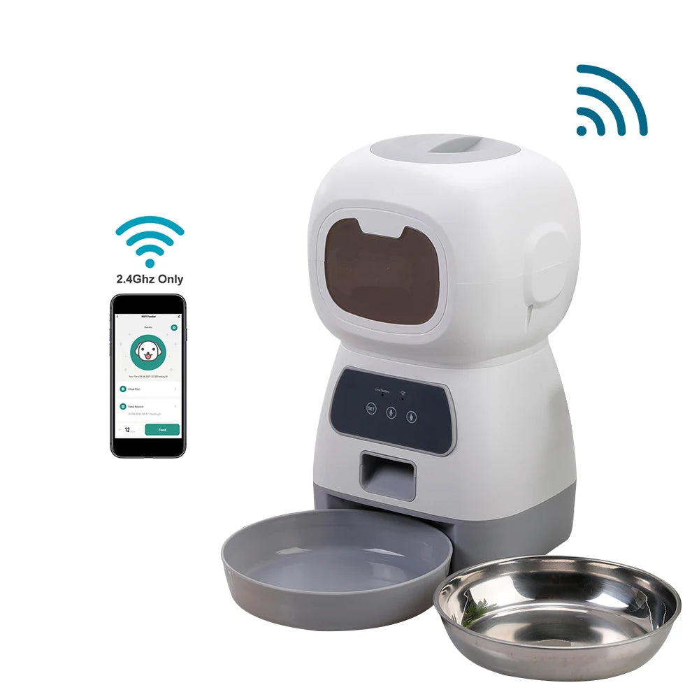 Swirl design cat feeder side view