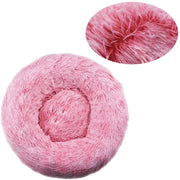 Pumpkin khaki plush cat bed pattern