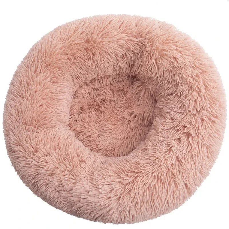 Cloud donut plush cat bed product view