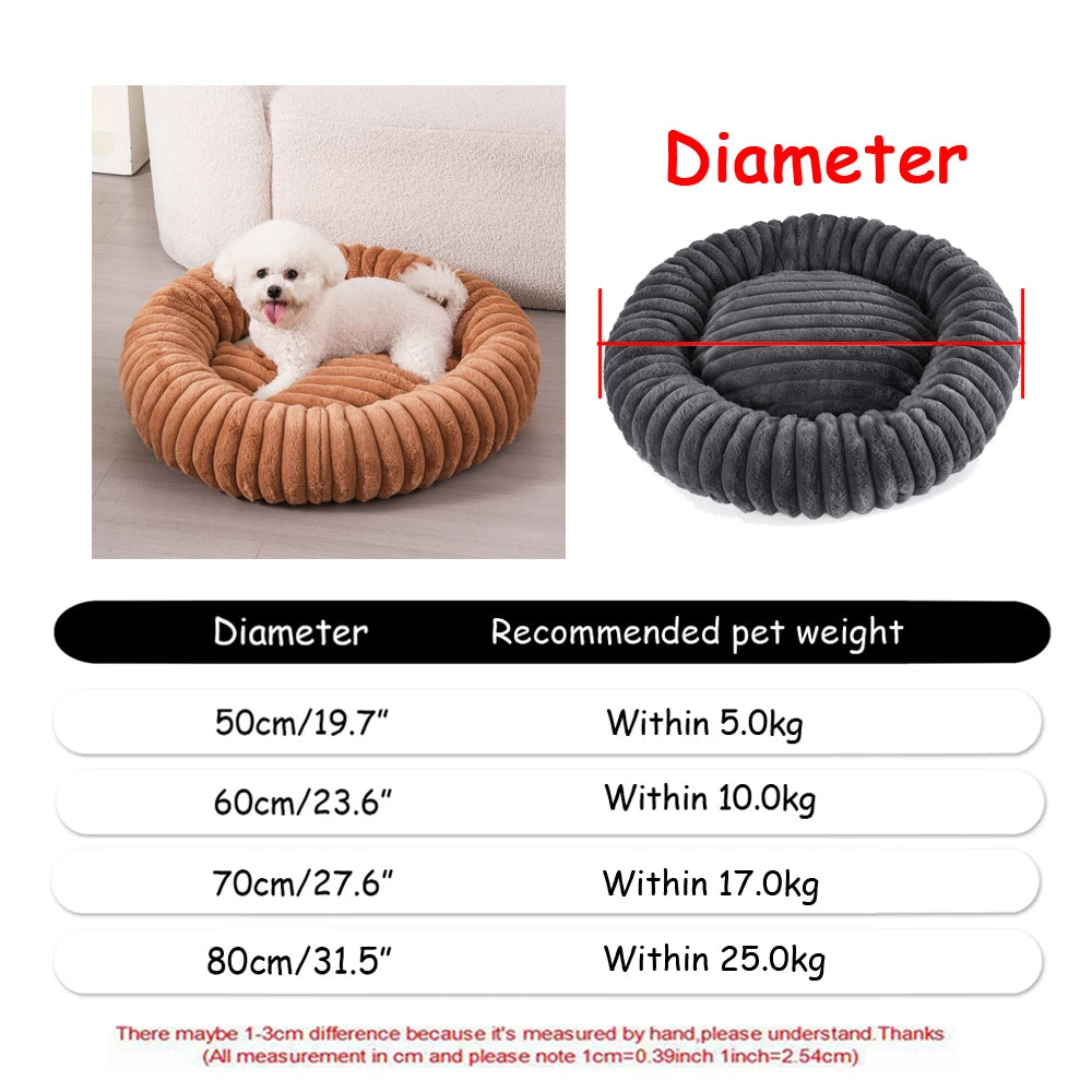 Gradient dark grey donut cat bed