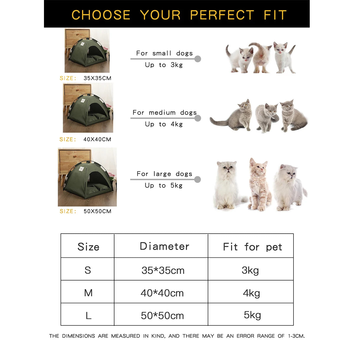 Army green clamshell cat bed design
