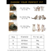 Army green clamshell cat bed design