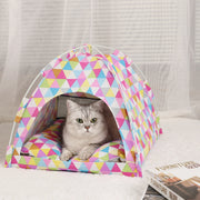 Pink cat tent bed option