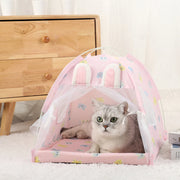 Colour triangle design cat tent