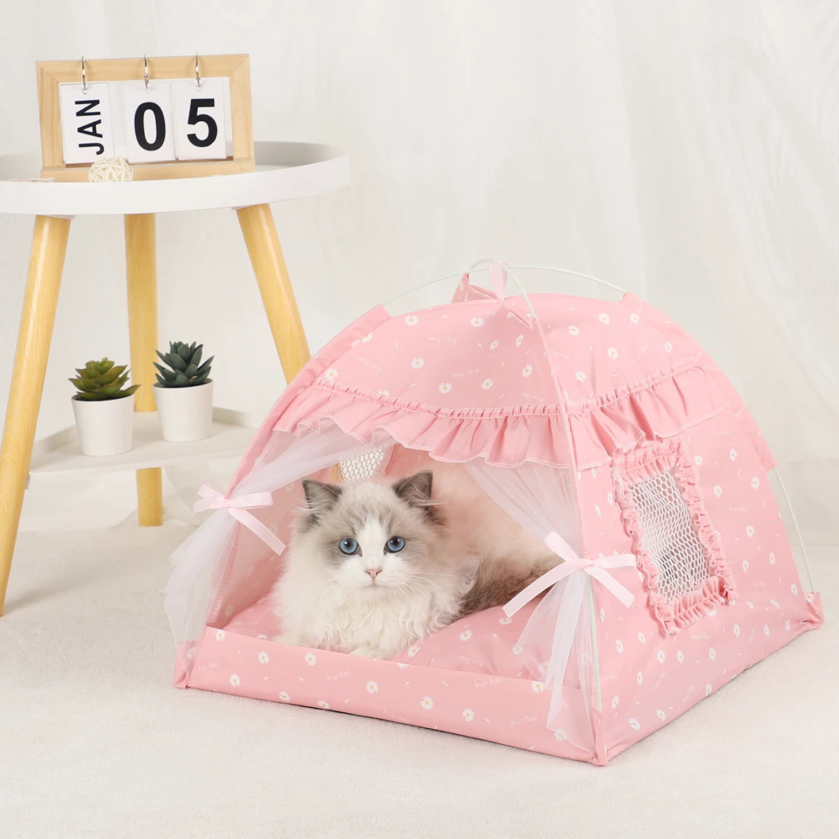 Clamshell cat tent bed product view