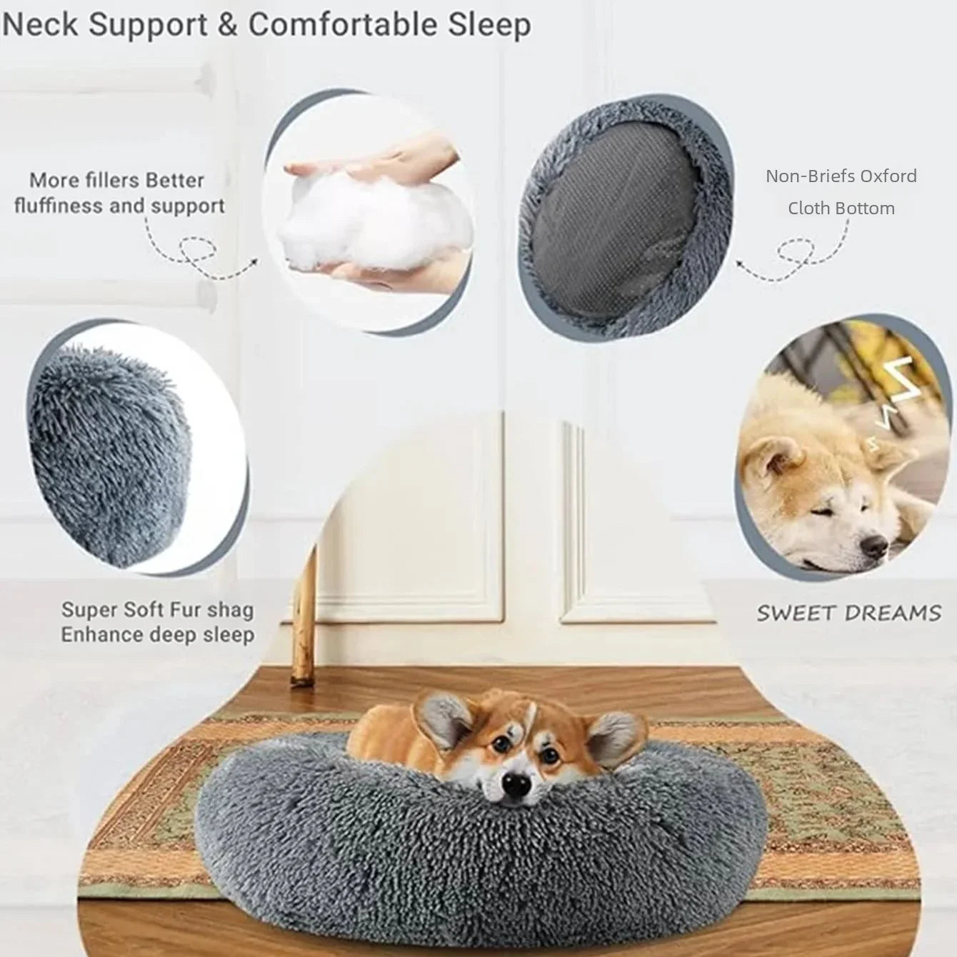 Pumpkin design donut cat bed option