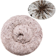 Gradient light grey donut cat bed