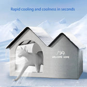 Breathable summer cat house structure