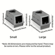 S and M covered stainless tray litter box dimensions, 60 by 40 cm