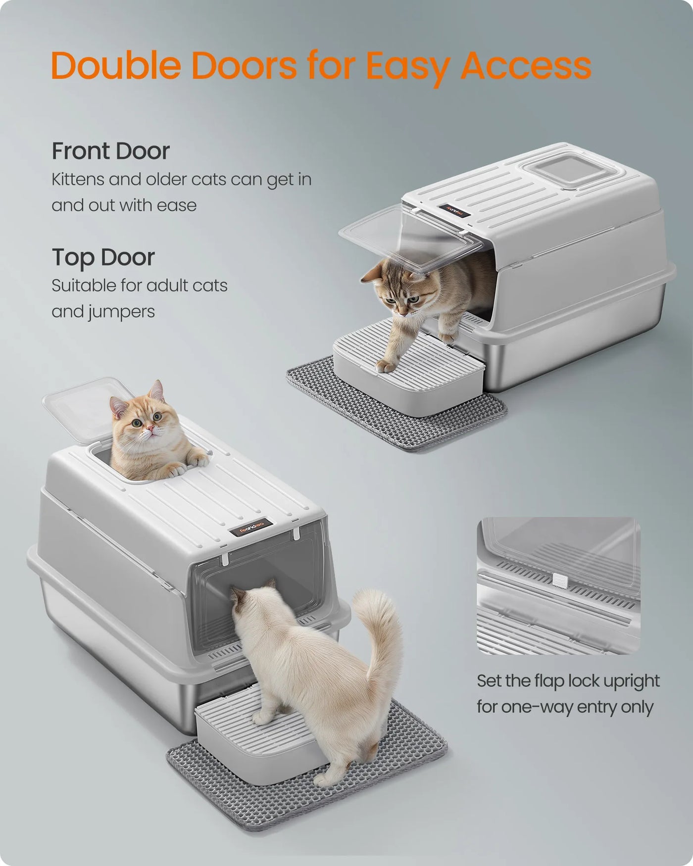 Included matching litter scoop with Feandrea box