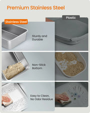 Feandrea stainless litter box interior view