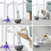 Feather pop automatic cat toy detail view
