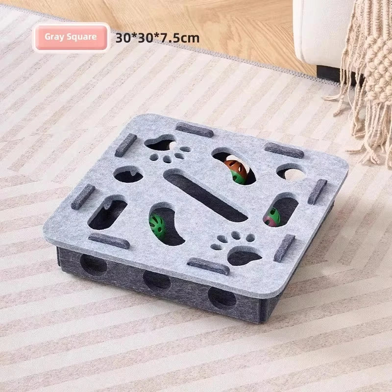 Felt treat puzzle toy colour options camel white green grey
