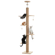 Tall wooden cat tree product view