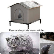 Foldaway cat shelter folded flat for storage