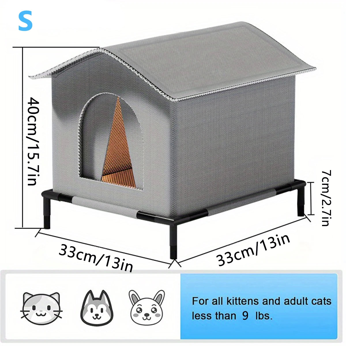 Foldaway outdoor cat shelter product view