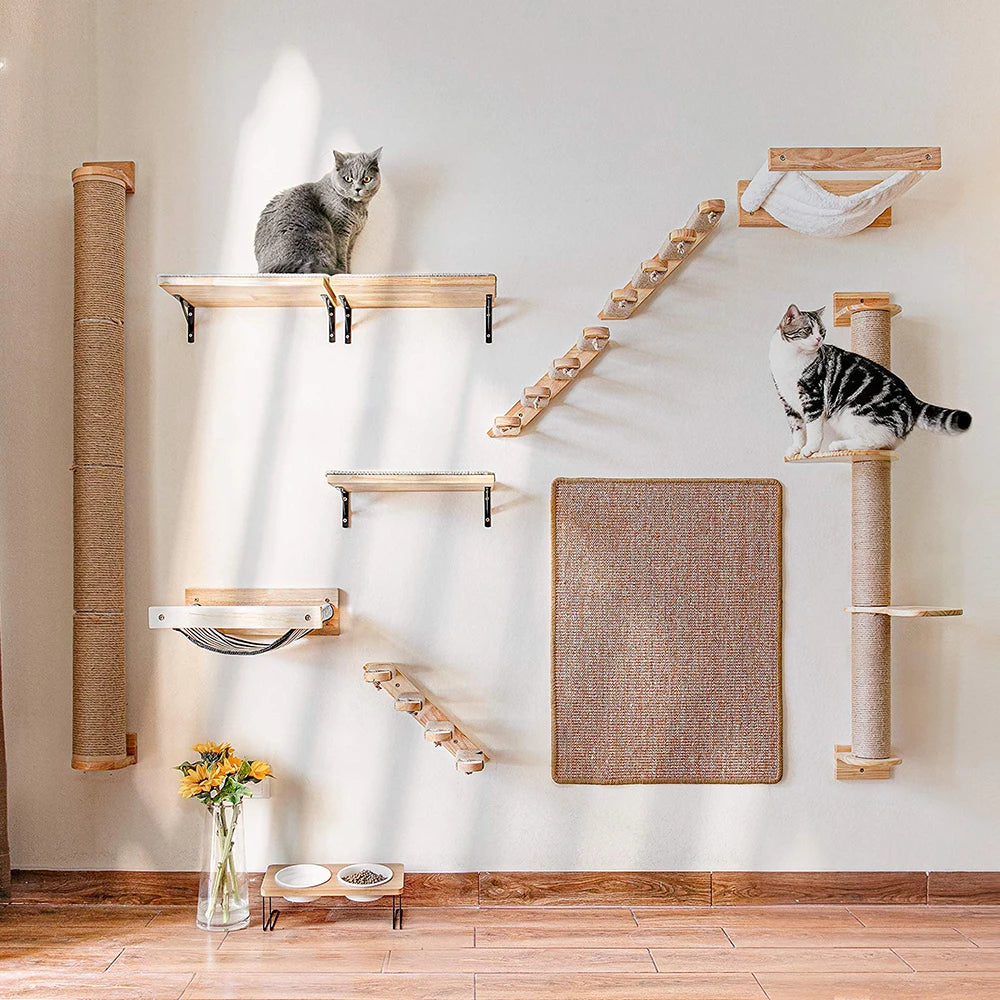 Wall cat stairway style A mounted climbing steps