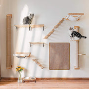 Wall cat stairway style A mounted climbing steps