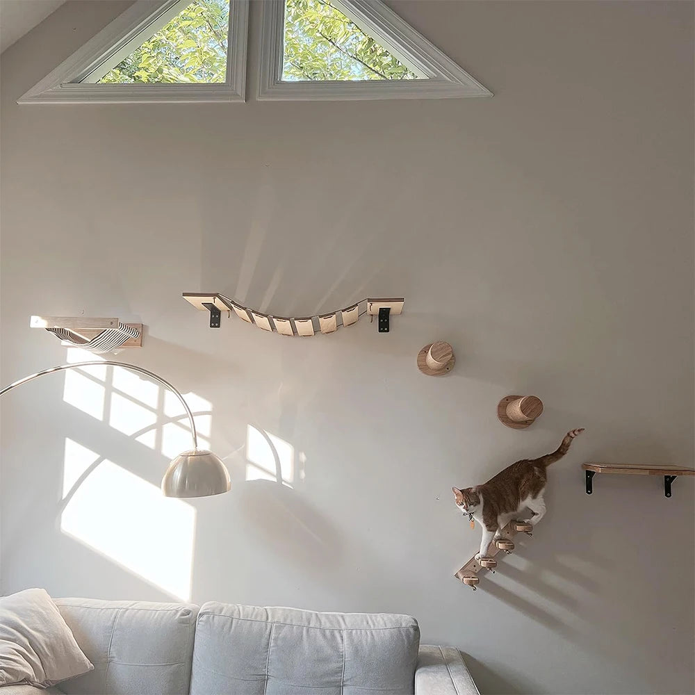 Sisal scratching post wall piece for cat climbing wall