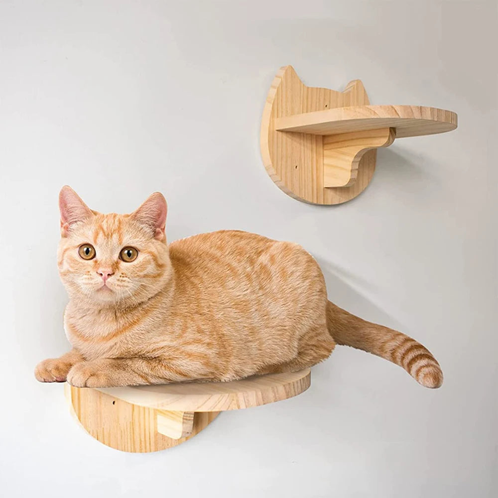 Wall mounted cat pedal step pieces