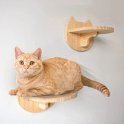 Wall mounted cat pedal step pieces