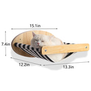 Cat using wall mounted stairway steps