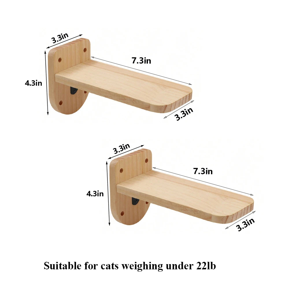Mounting hardware detail for cat wall pieces