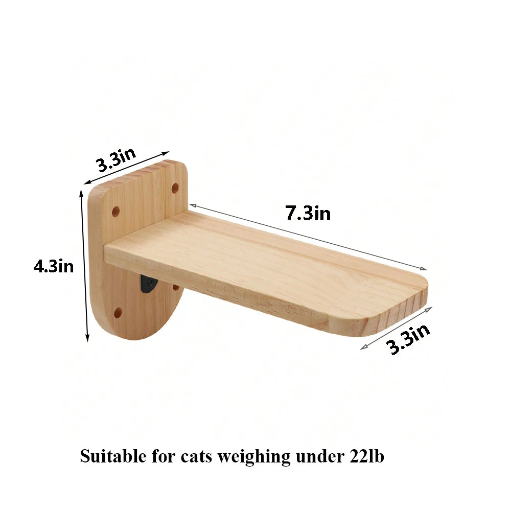 Four-step wall cat stairway product view