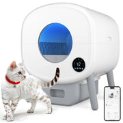 Fumoi smart self-cleaning cat litter box with app control, white