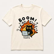 Boom Cat funny graphic tee design