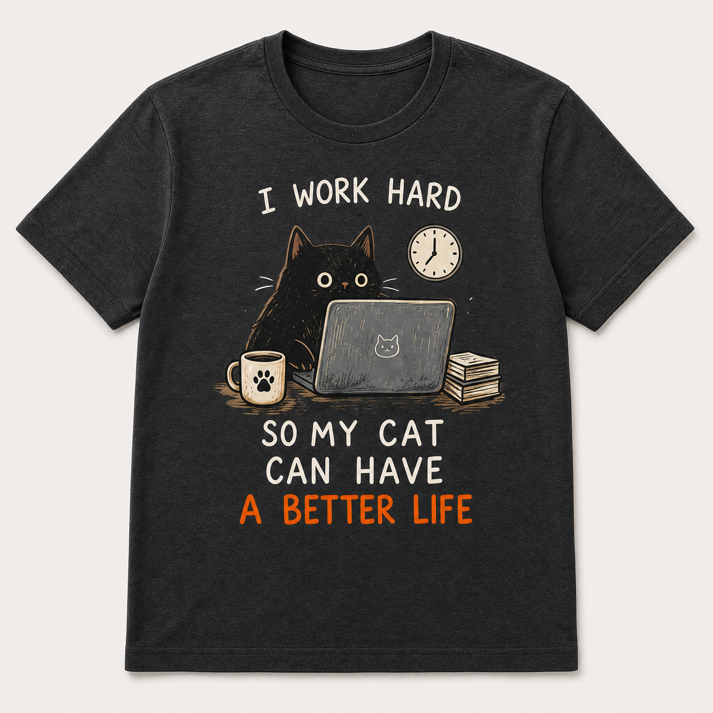 Funny cat graphic t-shirt collection, nine designs for cat lovers