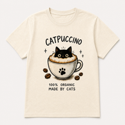 Catpuccino coffee and cat t-shirt design