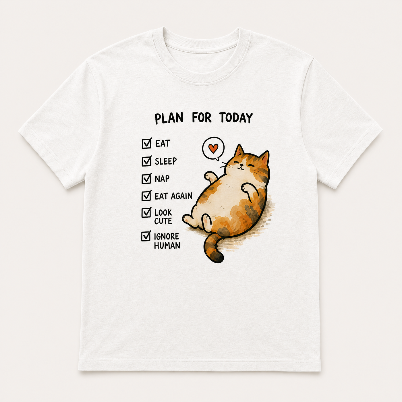 Overthinking Cat funny graphic tee design