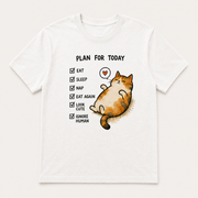 Overthinking Cat funny graphic tee design