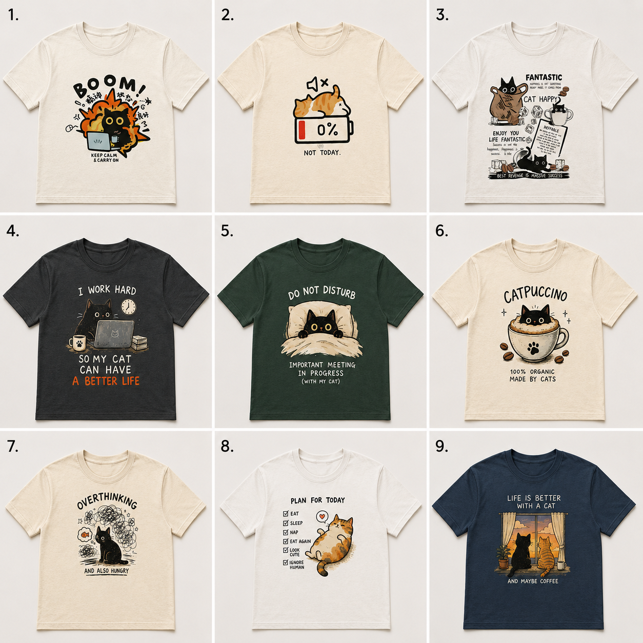 Life Is Better With A Cat graphic tee design