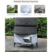 Weather protected heated shelter for outdoor cats