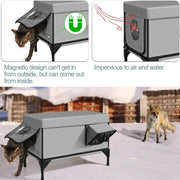 Insulated outdoor cat shelter interior