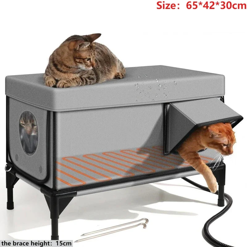 Heated outdoor cat shelter product view