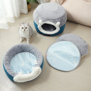 Roof and structure of plush cat bed house — holds shape after washing
