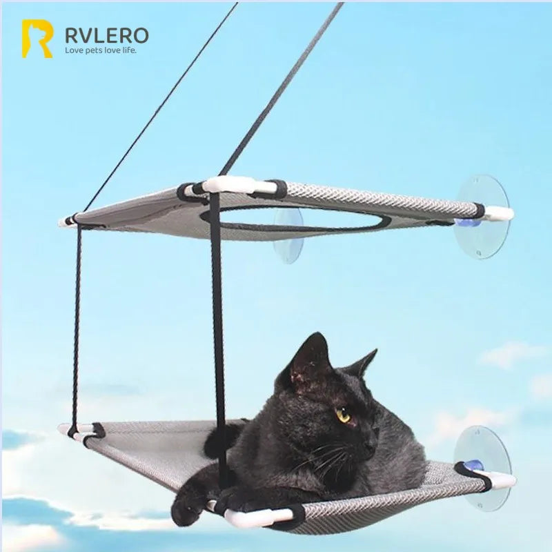 Lookout Lounge cat window hammock, double layer configuration