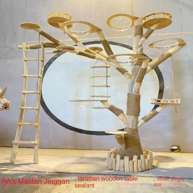 Nature cat tree habitat platform layout