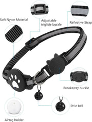 White tracking tag for cat collar
