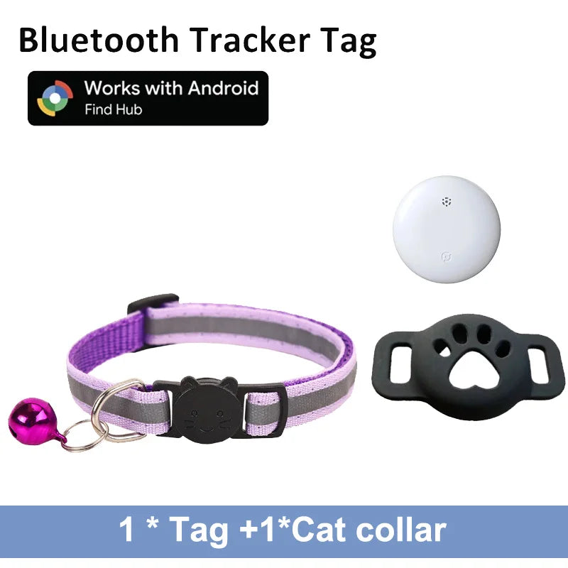 Lightweight tracker tag on cat collar