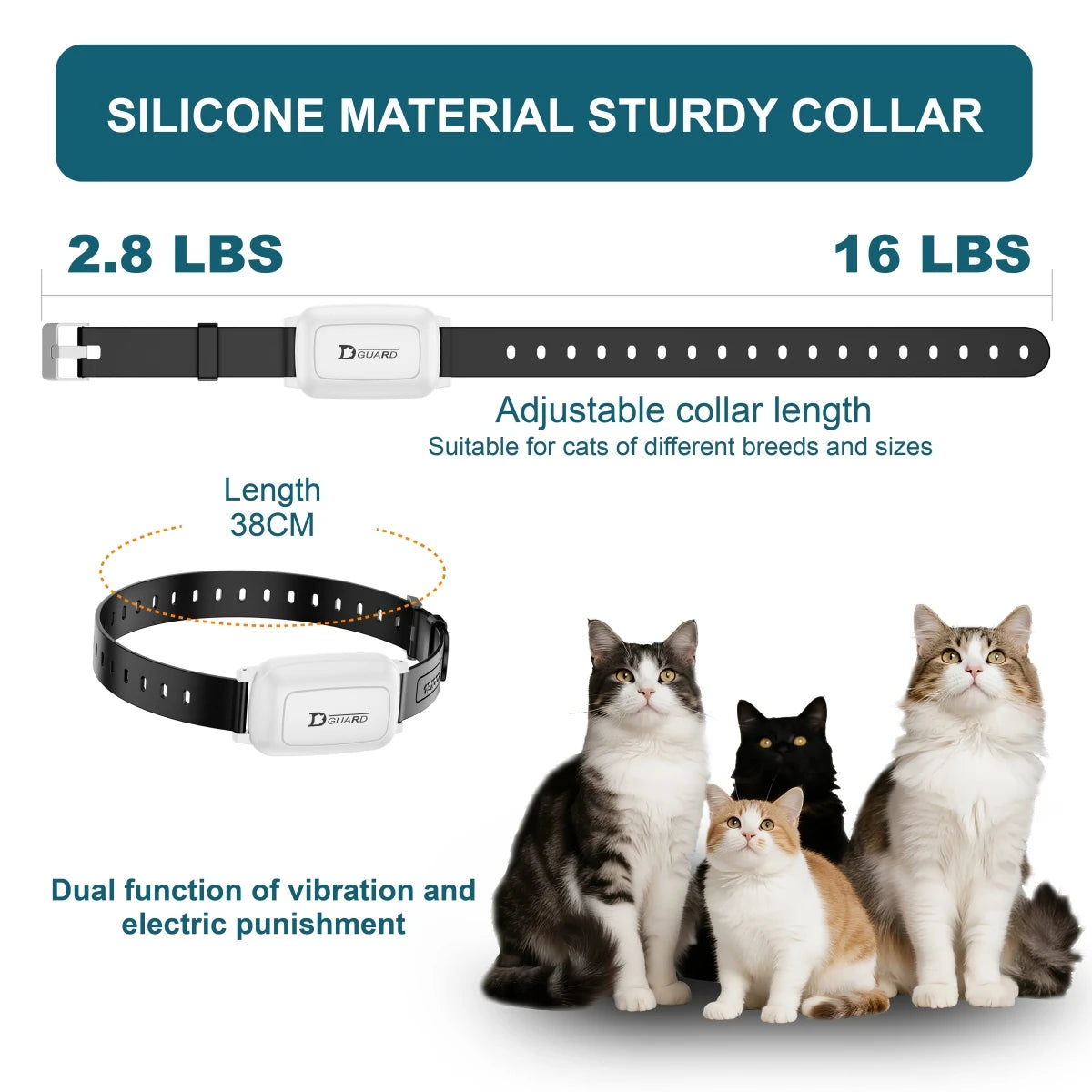 Cat training collar cue settings detail