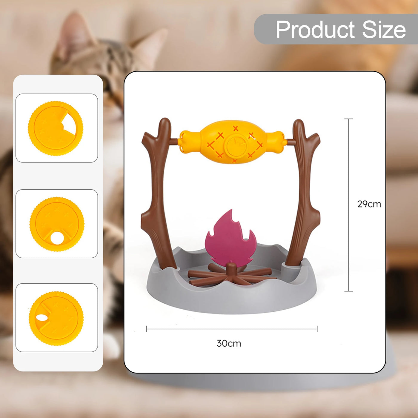 Roast chicken cat toy treat loading detail
