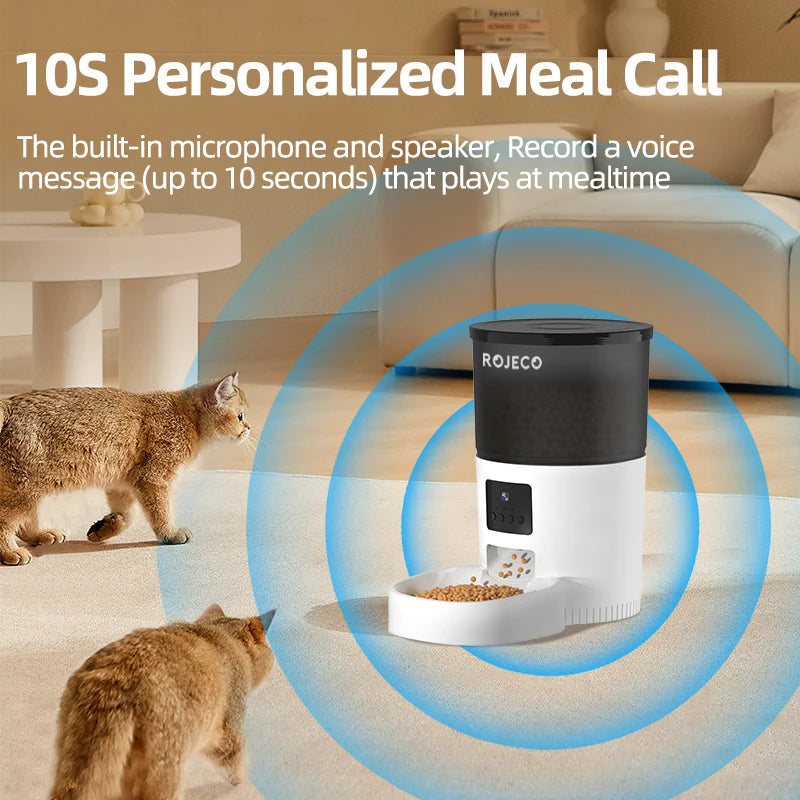 3L automatic cat feeder hopper and bowl detail