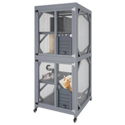 Rolling outdoor catio cat house product view