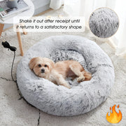 USB powered heated cat bed for indoor cats, 50 cm round design